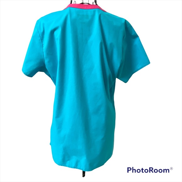 Wonder FLEX V-Neck Short Sleeve Scrub Top Size M - Picture 2 of 8